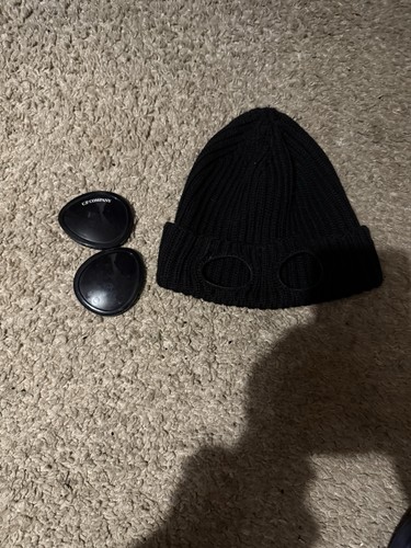 Company black beanie hat - company,