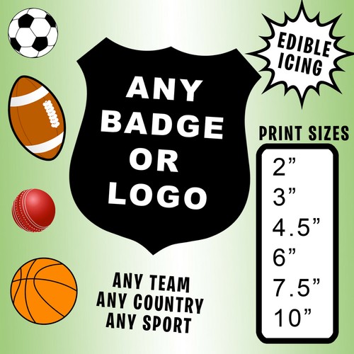 Football badge cake topper - badge,